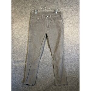 Levi Strauss & Co Mens Grey Corduroy Slim Straight Pants W31 L32 04511-1100
